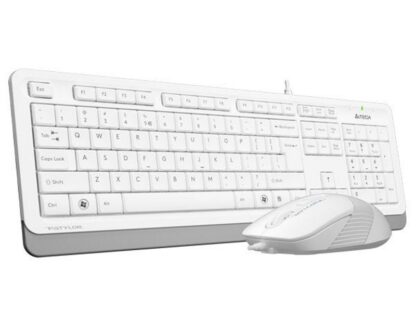 A4 TECH F1010 FSTYLER USB US bela tastatura + USB beli miš - Image 3