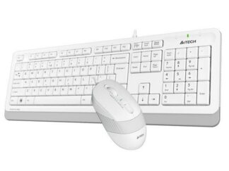 A4 TECH F1010 FSTYLER USB US bela tastatura + USB beli miš
