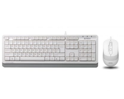 A4 TECH F1010 FSTYLER USB US bela tastatura + USB beli miš - Image 2