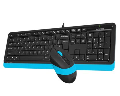 A4 TECH F1010 FSTYLER USB US plava tastatura + USB plavi miš - Image 3