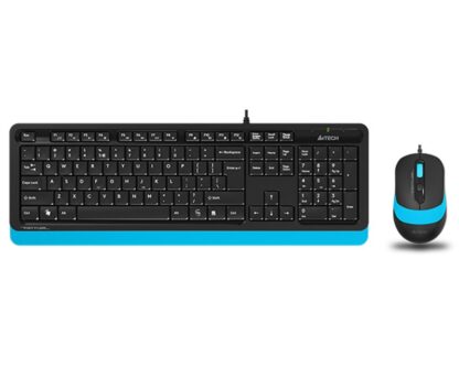 A4 TECH F1010 FSTYLER USB US plava tastatura + USB plavi miš - Image 2