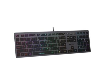 A4 TECH FX60 Scissor Switch Neon Backlit USB US siva tastatura - Image 2