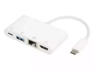 E-Green Adapter USB 3.1 Tip C(M) - HDMI+USB 3.0+Tip C+RJ45(F)