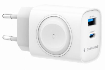 TA-UC-PDQCW20-01- W Gembird 2u1 QC 3.0 20W punjač za telefon + Apple Watch, white