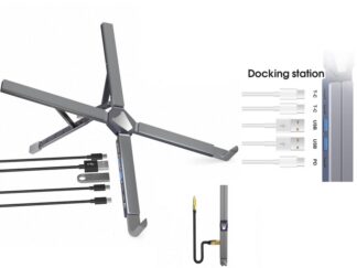 Laptop Postolje XY1 sa Hubom (TypeCx2, USBx2, PD)