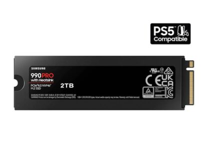 SAMSUNG 2TB M.2 NVMe MZ-V9P2T0CW 990 Pro Series Heatsink SSD - Image 2
