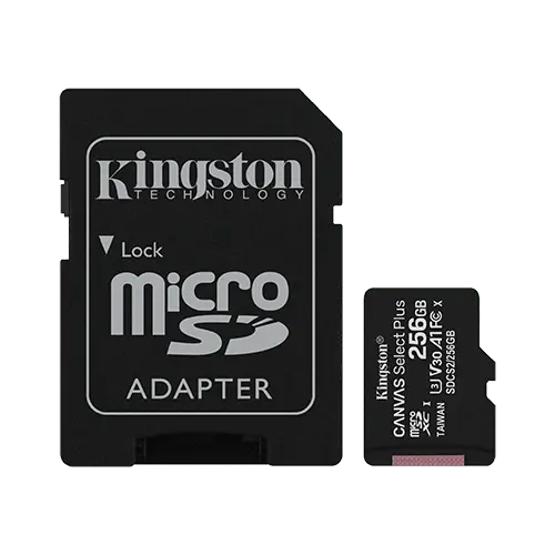 KINGSTON Memorijska kartica A1 MicroSDXC 256GB 100R class 10 SDCS2/256GB + adapter