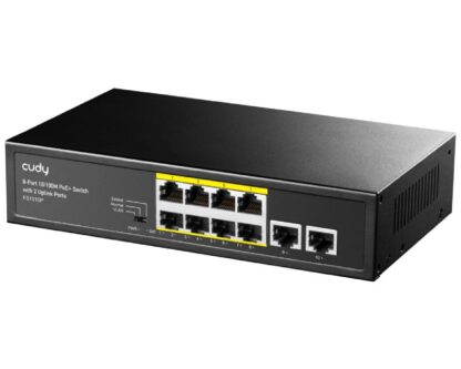 CUDY FS1010P 8-Port 10/100M PoE+ Switch with 2 Uplink Ports - Image 2