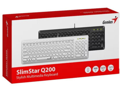 GENIUS Slimstar Q200 USB YU bela tastatura - Image 3