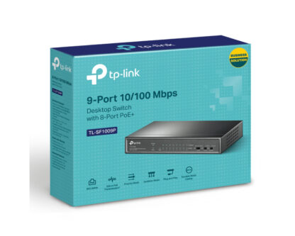 TP-LINK SF1009P desktop PoE switch 9 porta - Image 2