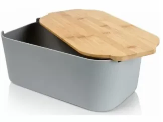 Vilde 259302 - Kutija za hleb 33 x 18,5 x 12 cm - Siva