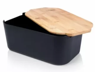 Vilde 259301 - Kutija za hleb 33 x 18,5 x 12 cm - Crna