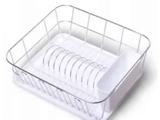 Kamille 0763D - Metalni oceđivač za sudove -Beli 37 x 33 x 13,5cm