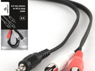 CCA-458-2.5M Gembird 3.5 mm stereo to RCA plug