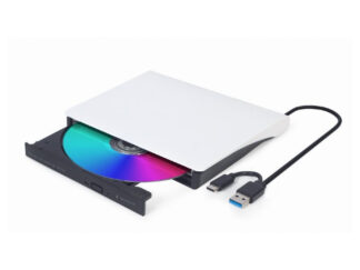 GEMBIRD DVD-USB-03-BW DVD±RW USB + USB-C eksterni rezač belo-crni