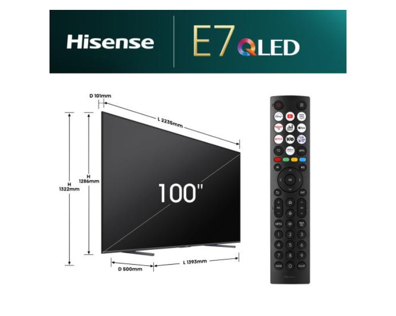 HISENSE 100 inča 100E7NQ QLED 4K UHD Smart TV - Image 2