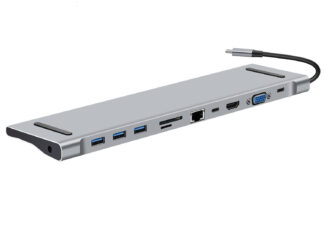 Type C HUB 11u1 4K-HDMI VGA USB-C PD SD/TF US