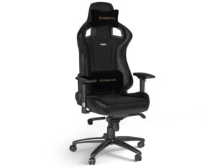 NOBLECHAIRS EPIC Real Leather Gaming stolica crna