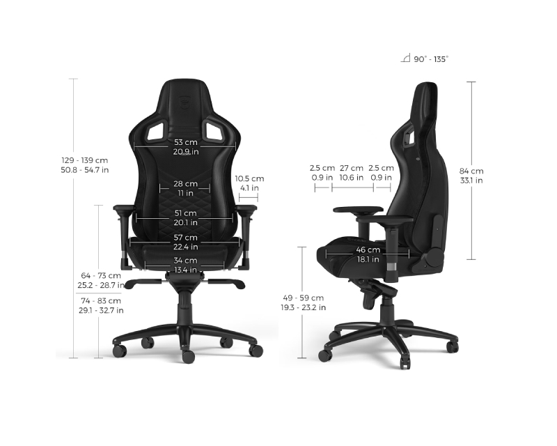NOBLECHAIRS EPIC Gaming stolica crna - Image 4