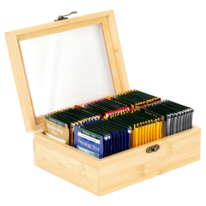 Vilde 229312 - Kutija za odlaganje čaja , bambus , 21 x 16 x 7.5 cm - Image 2