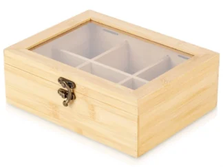 Vilde 229312 - Kutija za odlaganje čaja , bambus , 21 x 16 x 7.5 cm