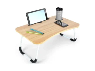 Vilde 568018 - Sklopivi stalak za laptop - Boja drveta 61,5 x 40 x 26cm"