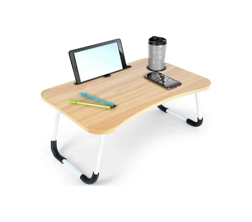 Vilde 568018 - Sklopivi stalak za laptop - Boja drveta 61,5 x 40 x 26cm"