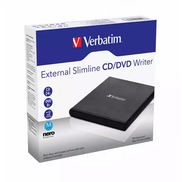 USB DVD+-R/RW Verbatim SlimLine Eksterni Rezač - Image 2