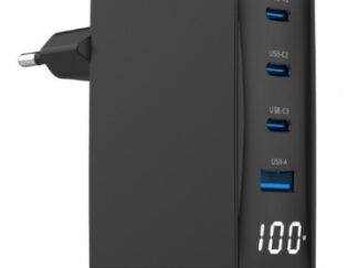 TA-UC-PDQC100LCD-0 1-BK Gembird 4-port 100W GaN USB fast