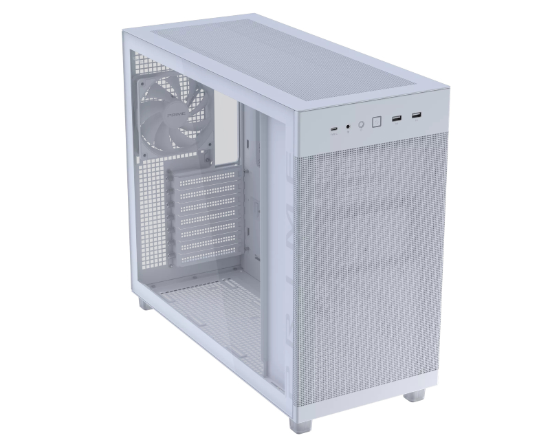 ASUS PRIME AP303 TG WHITE micro-ATX kućište belo - Image 3