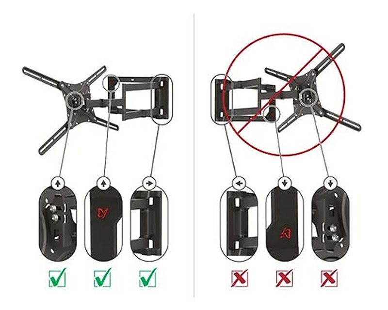 BARKAN 4400.B LCD TV zglobni zidni nosač do 86 inča za ravne i zakrivljene televizore - Image 4