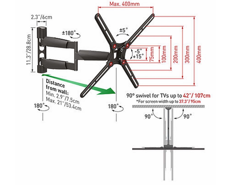 BARKAN BM343LP LCD TV zglobni zidni nosač do 65 inča - Image 2