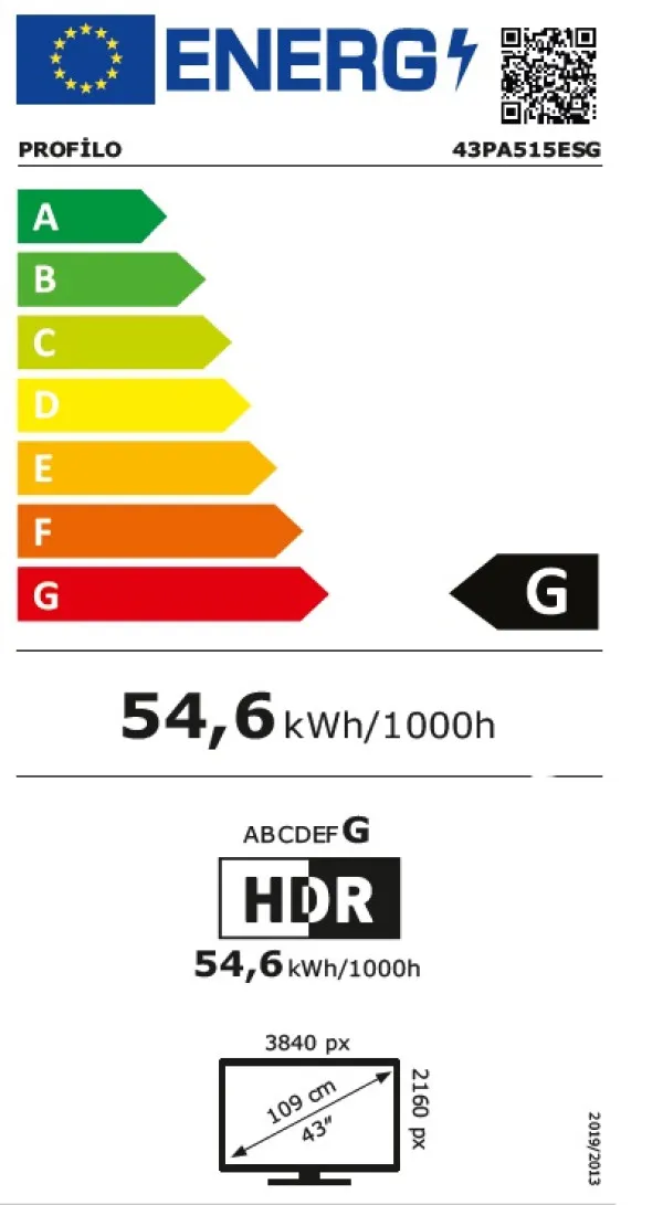 TV PROFILO SMART LED 43" 43PA515ESG UHD 3840x2160/ANDROID 11/DVB-T2/C/S2/Grey - Image 2