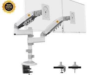 NORTH BAYOU H180 stoni nosač za dva monitora beli 17-27 inča