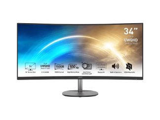 MSI 34 inča PRO MP341CQ E12 UWQHD 3440x1440 100Hz AdaptiveSync zakrivljeni kancelarijski monitor crni