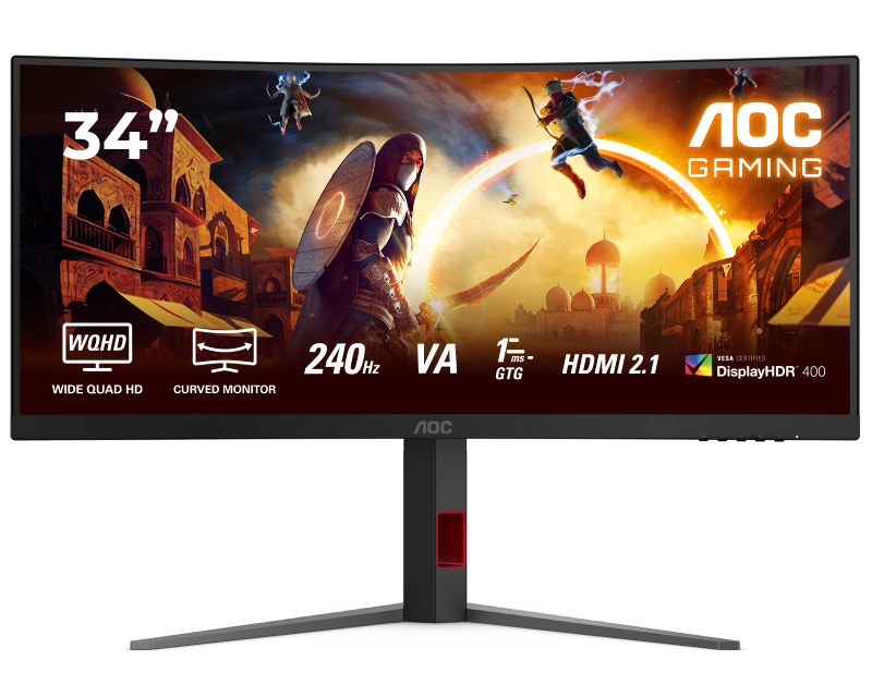 AOC 34 inča CU34G4Z WQHD 3440x1440 Fast VA 240 Hz zakrivljeni gaming monitor outlet