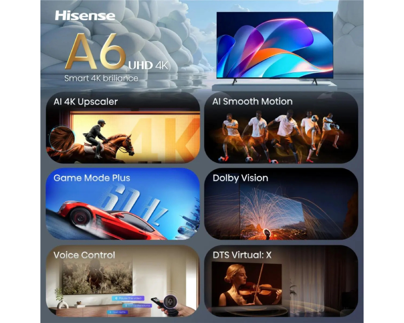 HISENSE 43 inča 43A6S LED 4K Ultra HD Smart TV - Image 3