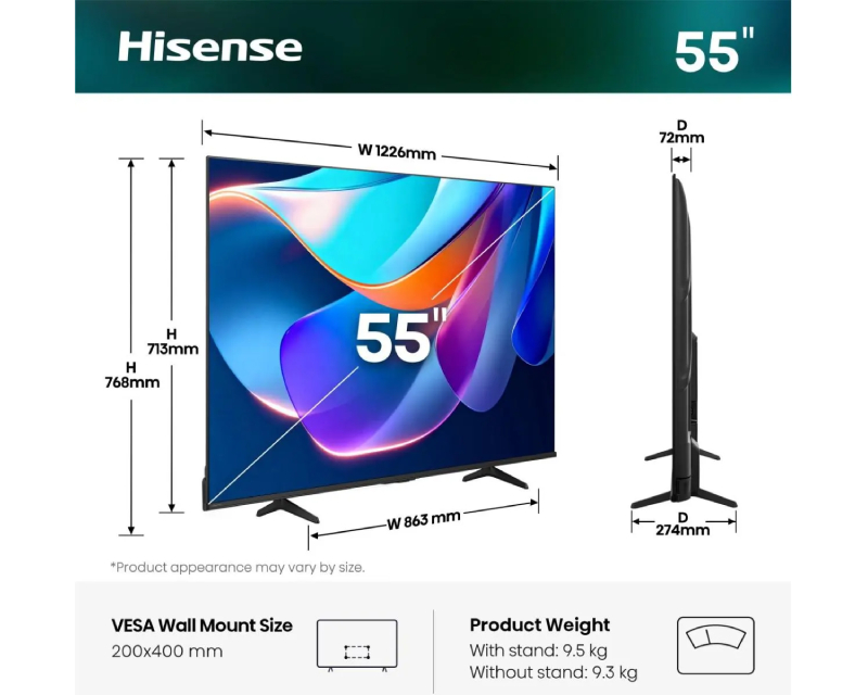 HISENSE 55 inča 55A6S 4K UHD LED Smart TV - Image 2