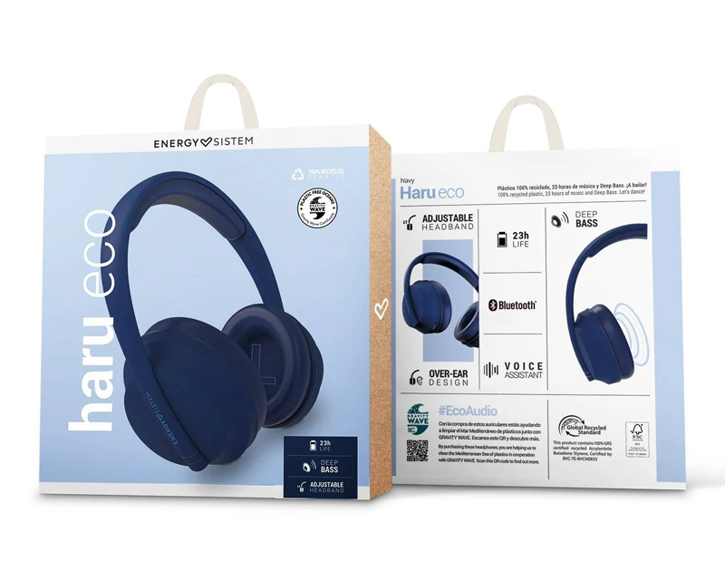 ENERGY SISTEM Navy Haru ECO Bluetooth slušalice plave - Image 2