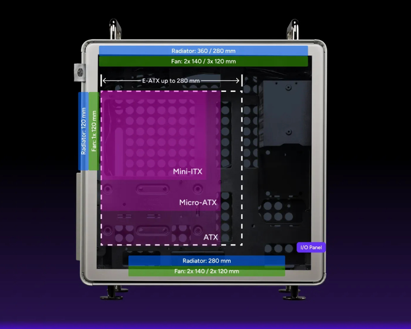 COOLER MASTER Qube 540 Moonstone modularno kućište (Q540-LGNN-S00) - Image 3