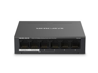 MERCUSYS MS106LP(UN) 6-Port 10/100Mbps Desktop Switch with 4-Port PoE+