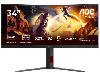 AOC 34 inča CU34G4Z WQHD 3440x1440 Fast VA 240 Hz FreeSync zakrivljeni gaming monitor