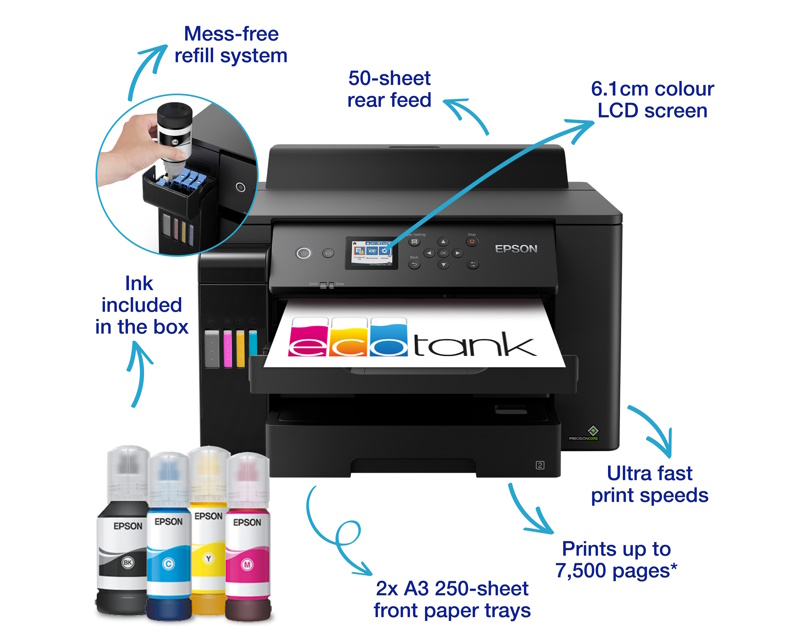 EPSON L11160 A3+ EcoTank ITS (4 boje) inkjet štampač - Image 2