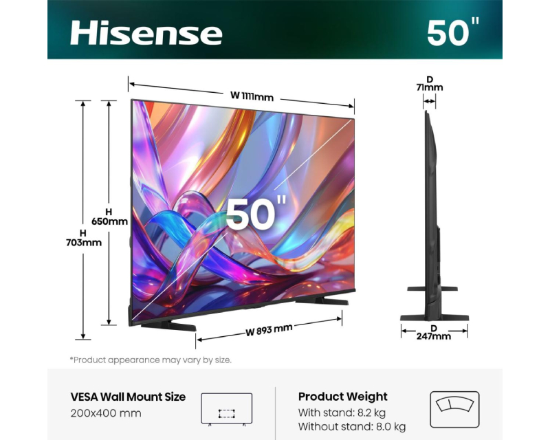 HISENSE 50 inča 50E7S Hi-QLED 4K UHD Smart TV - Image 2