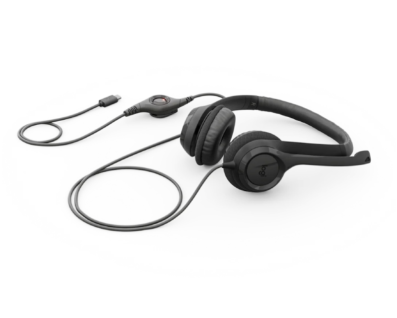LOGITECH H390 Stereo USB-C slušalice sa mikrofonom crne - Image 2