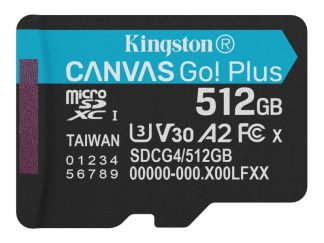 KINGSTON Memorijska kartica U3 V30 microSDXC 512GB Canvas Go Plus 200MB/s A2 SDCG4/512GBSP