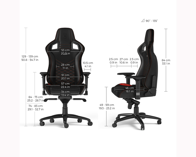 NOBLECHAIRS EPIC Gaming stolica crno-crvena