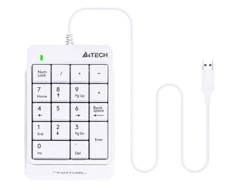 A4 TECH FK13P FSTYLER Numerička USB bela tastatura