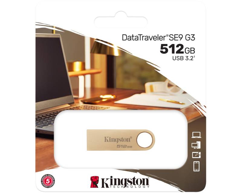 KINGSTON 512GB DataTraveler SE9 G3 USB 3.0 flash DTSE9G3/512GB champagne - Image 3