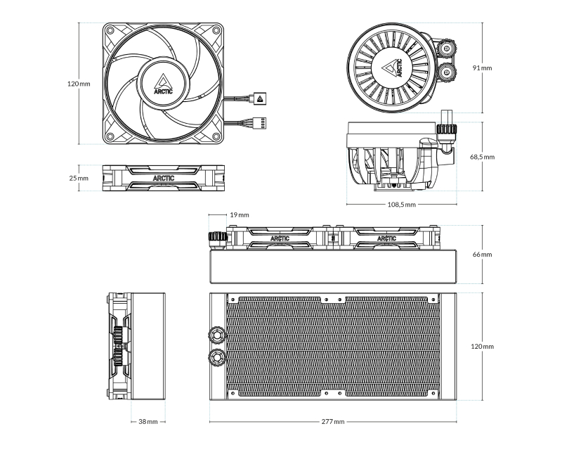 ARCTIC Liquid Freezer III Pro 240 A-RGB White vodeno hlađenje belo (ACFRE00186A) - Image 3
